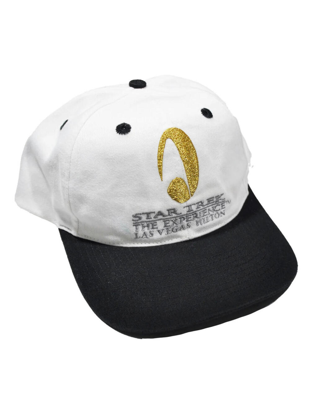 Vintage Star Trek The Experience 1998 White Black Movie Hat Cap Snapback